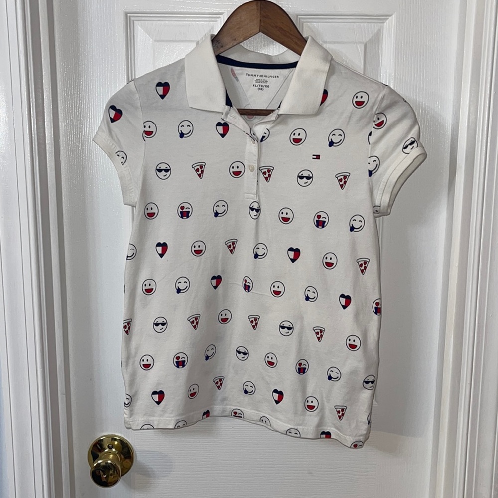 Big kids. Size Xl (16) button polo by Tommy Hilfger.